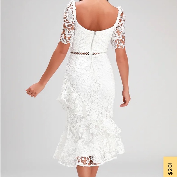 Briarwood White Lace Ruffled Midi Dress - Picture 2 of 9